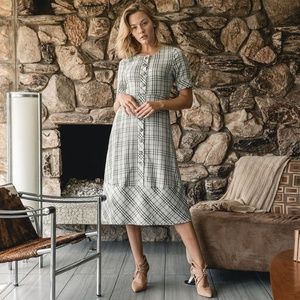 Plaid Short Sleeve Dress